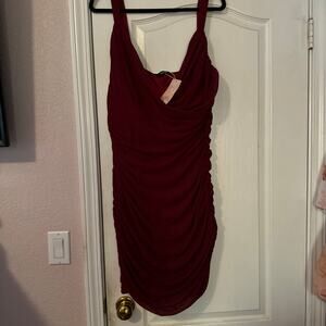 Burgundy maroon 2x bodycon cocktail dress